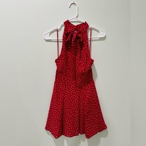 Reformation Aylani Tie Neck Minidress